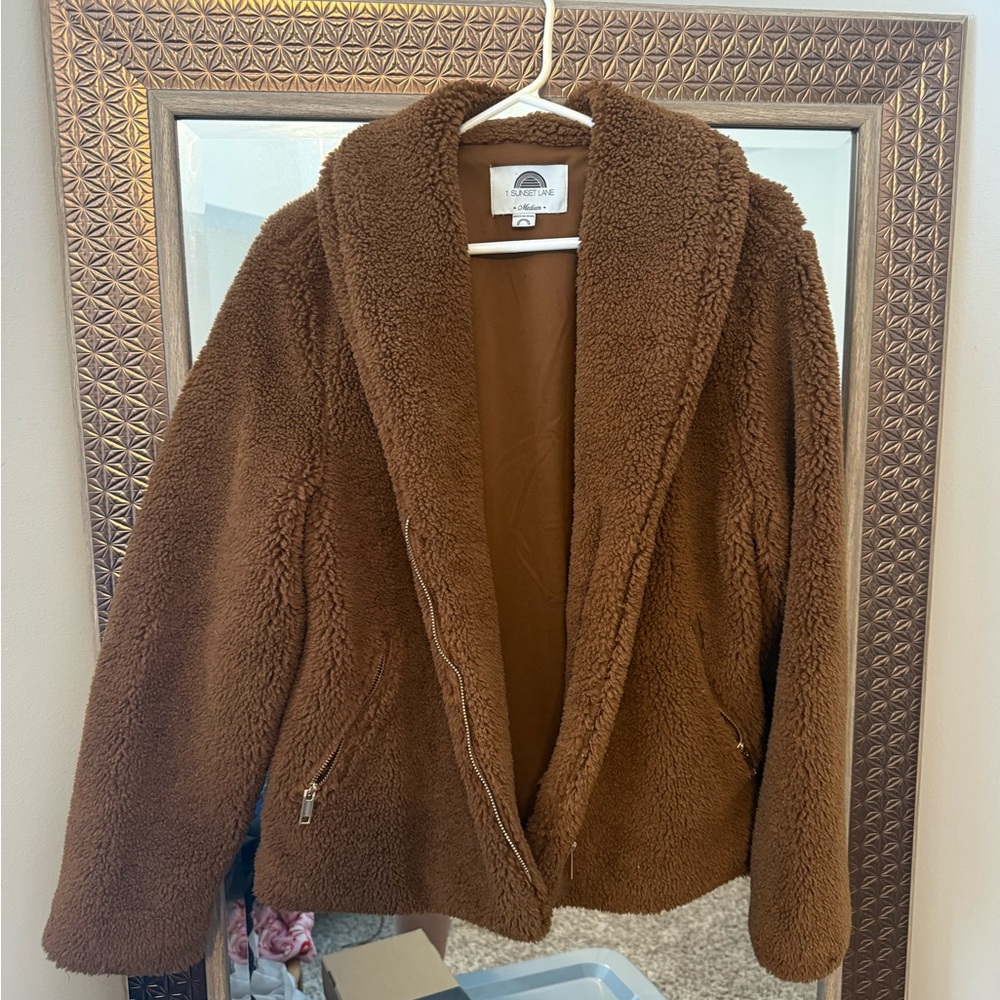 Warm Brown Teddy Jacket